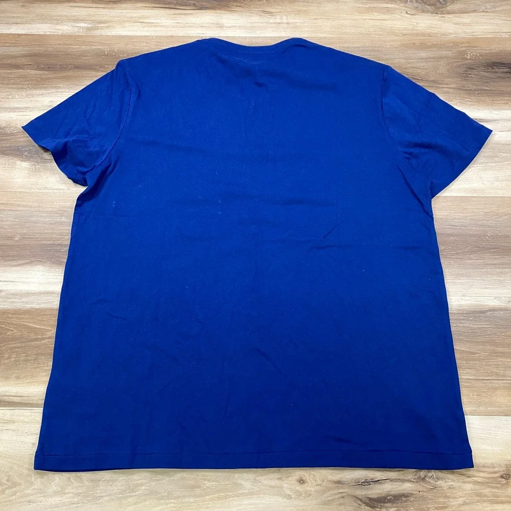 Polo Ralph Lauren V-Neck T-Shirt Men XL Classic Cotton Royal Blue Heritage